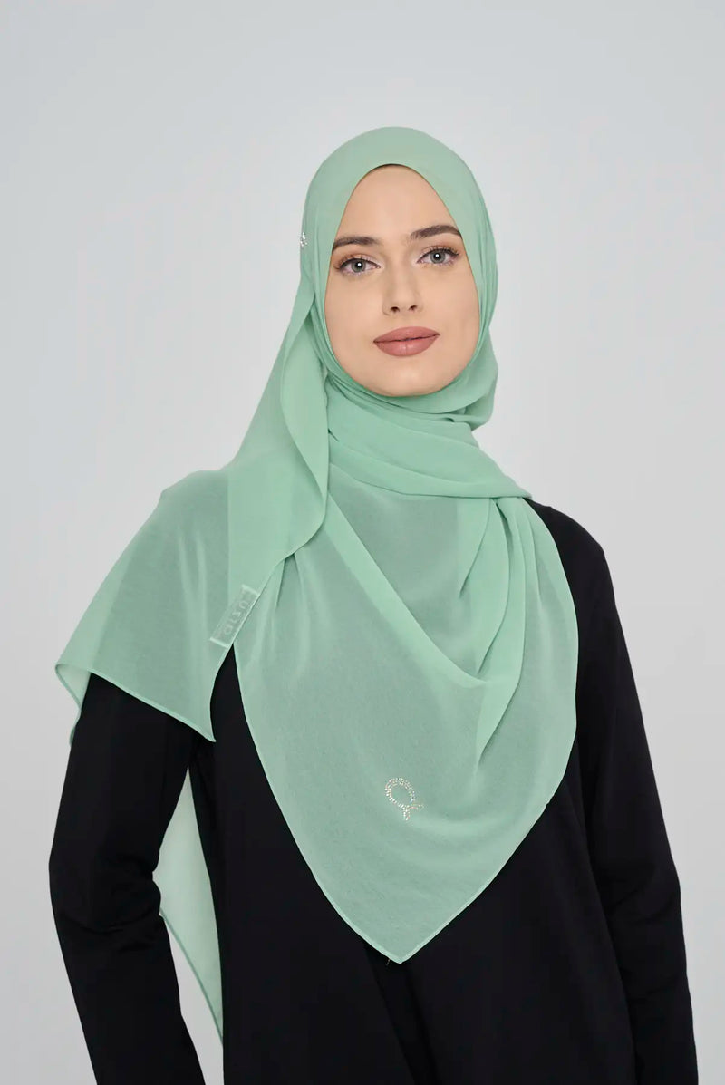 stretch-it scarf GEORGETTE Italian stitch hem