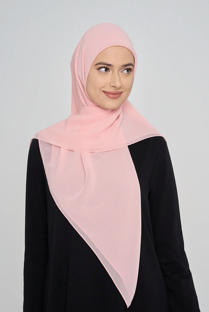 stretch-it square Large GEORGETTE Italian stitch hem