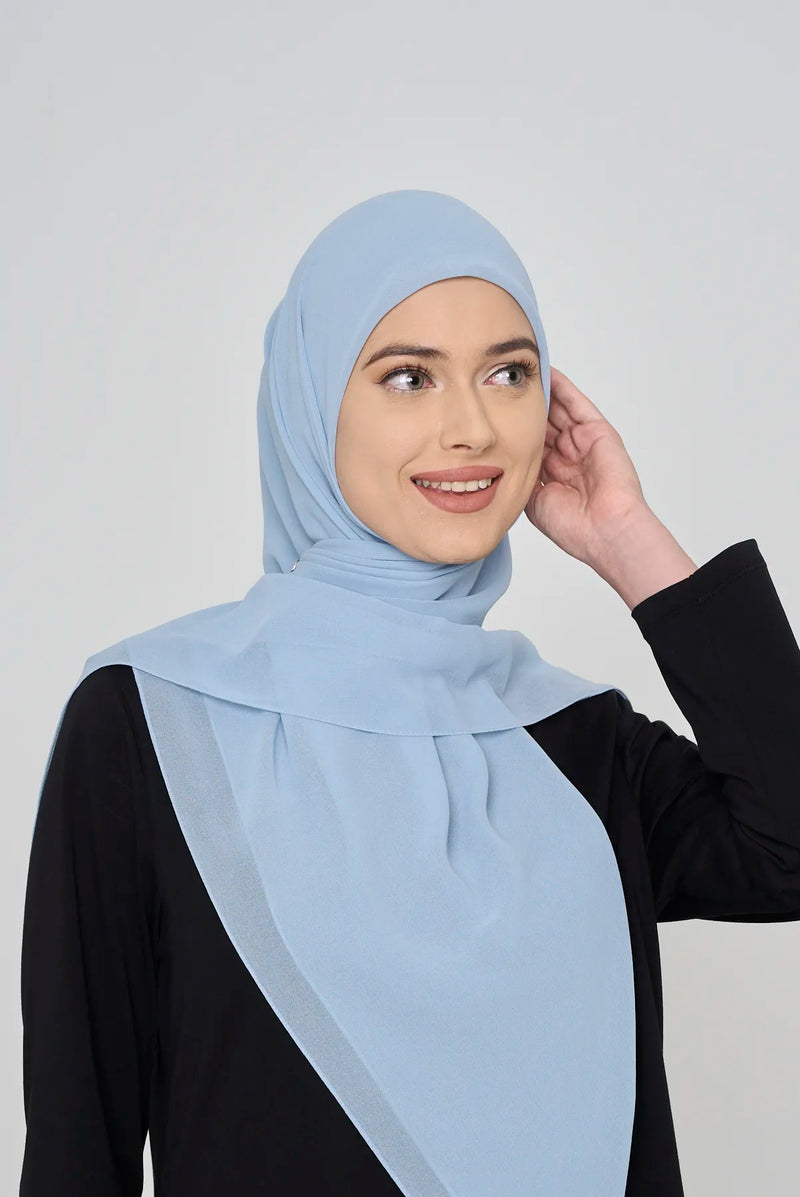 stretch-it square Large GEORGETTE Italian stitch hem