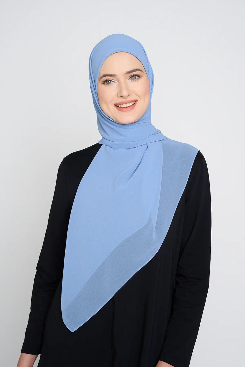 text -- georgette stone blue