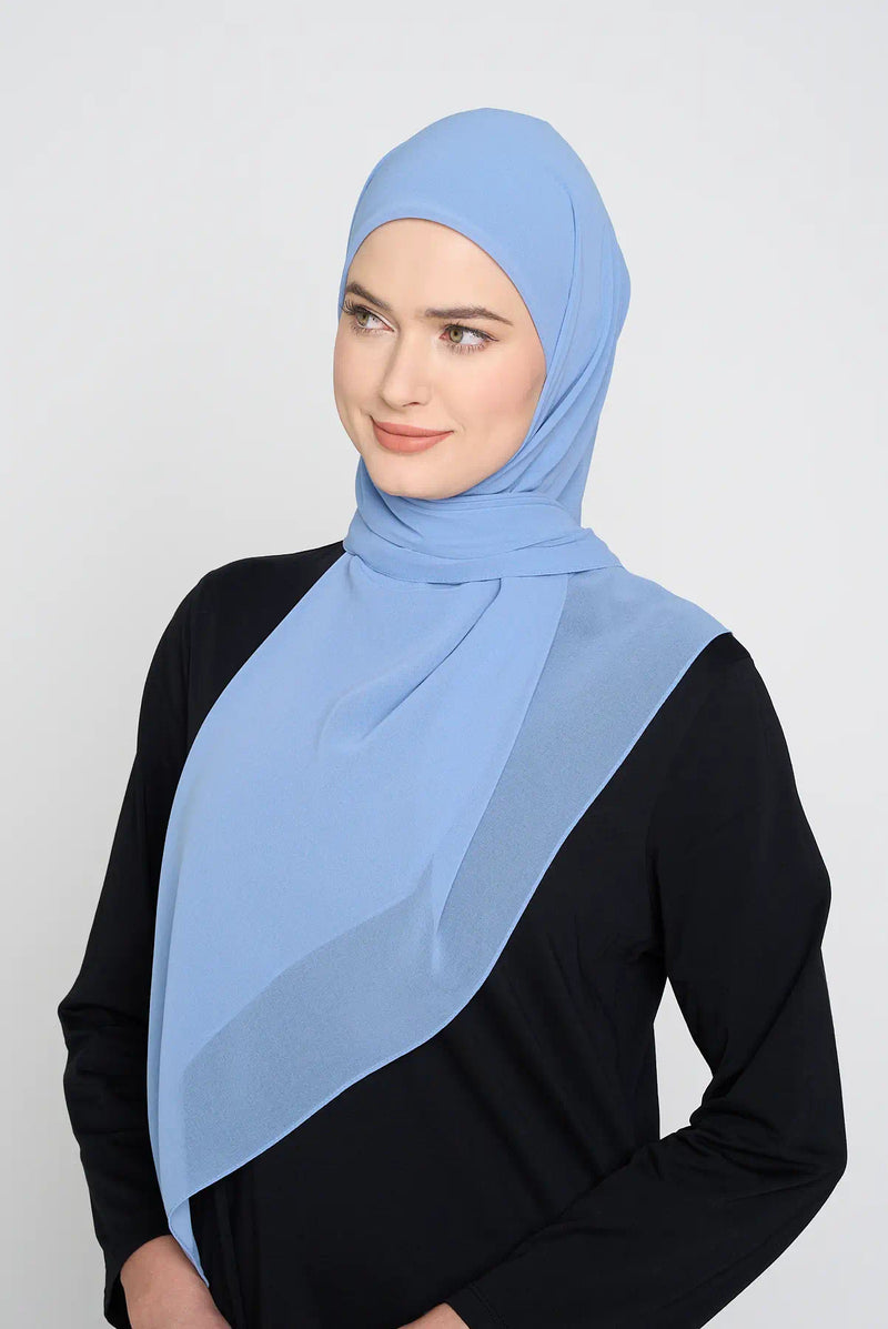 text -- georgette stone blue