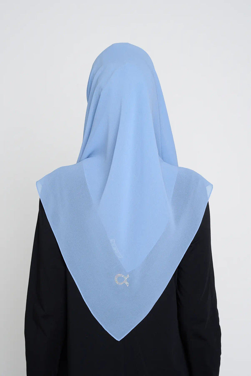 text -- georgette stone blue