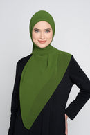 text -- georgette vintage green