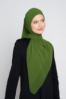 text -- georgette vintage green