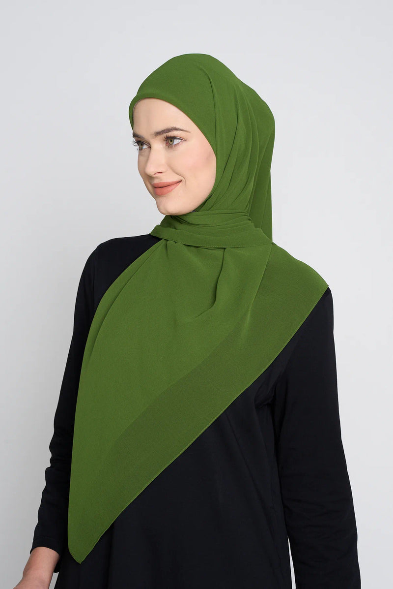 text -- georgette vintage green