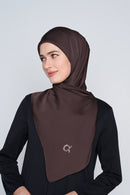 text -- muted satin dark cocoa