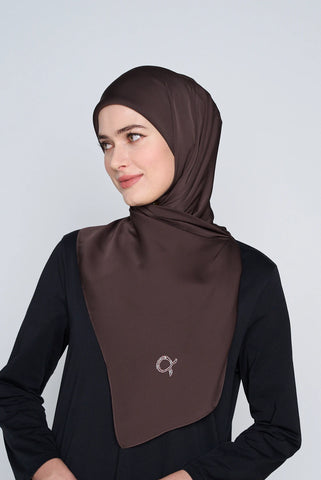 text -- muted satin dark cocoa