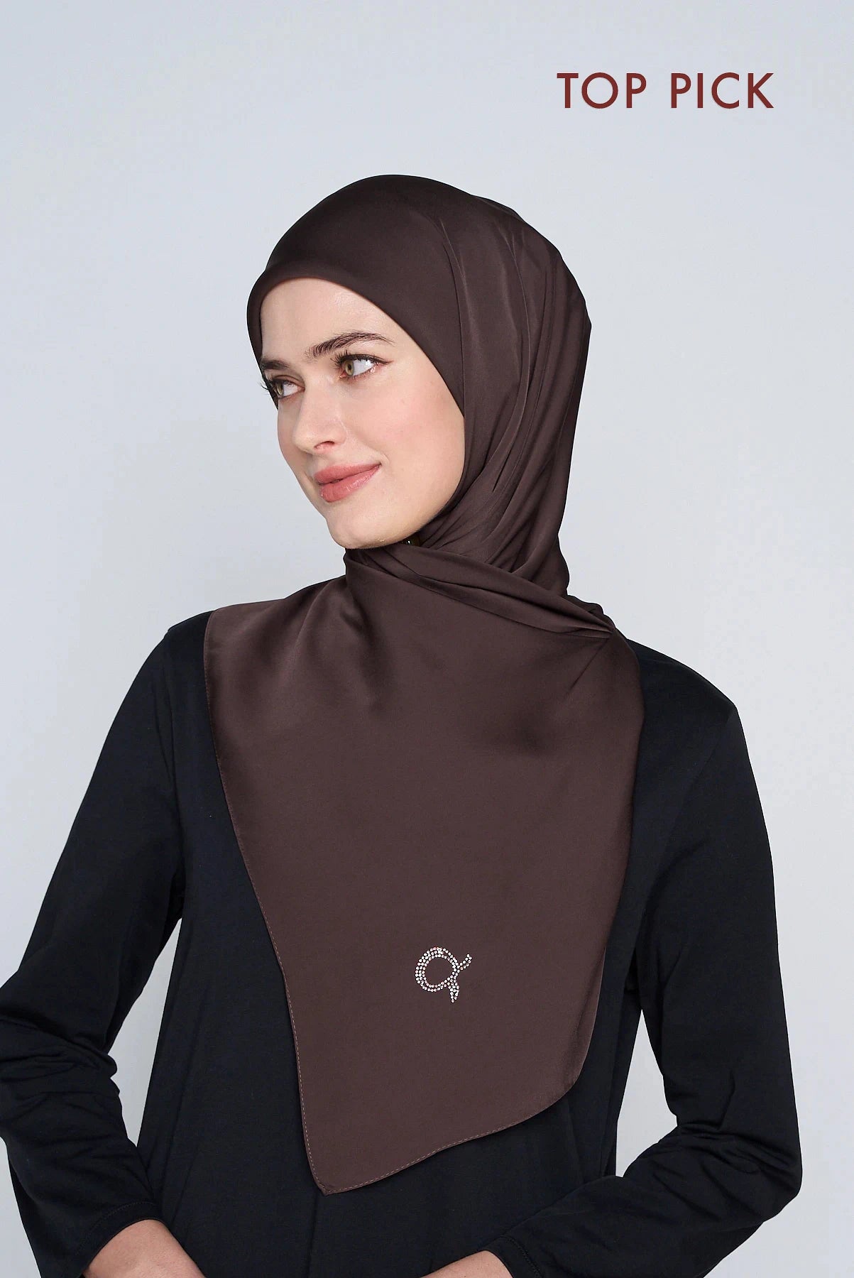 text -- muted satin dark cocoa