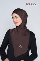 text -- muted satin dark cocoa