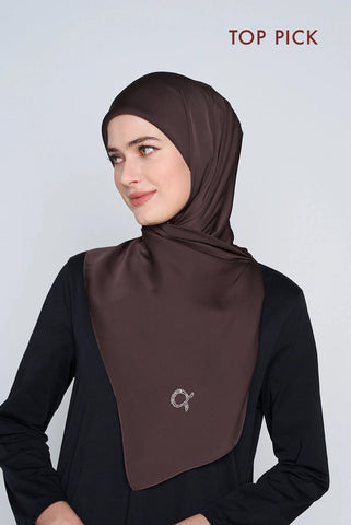text -- muted satin dark cocoa