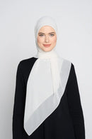 stretch easy GEORGETTE shawl with fine tooth edge