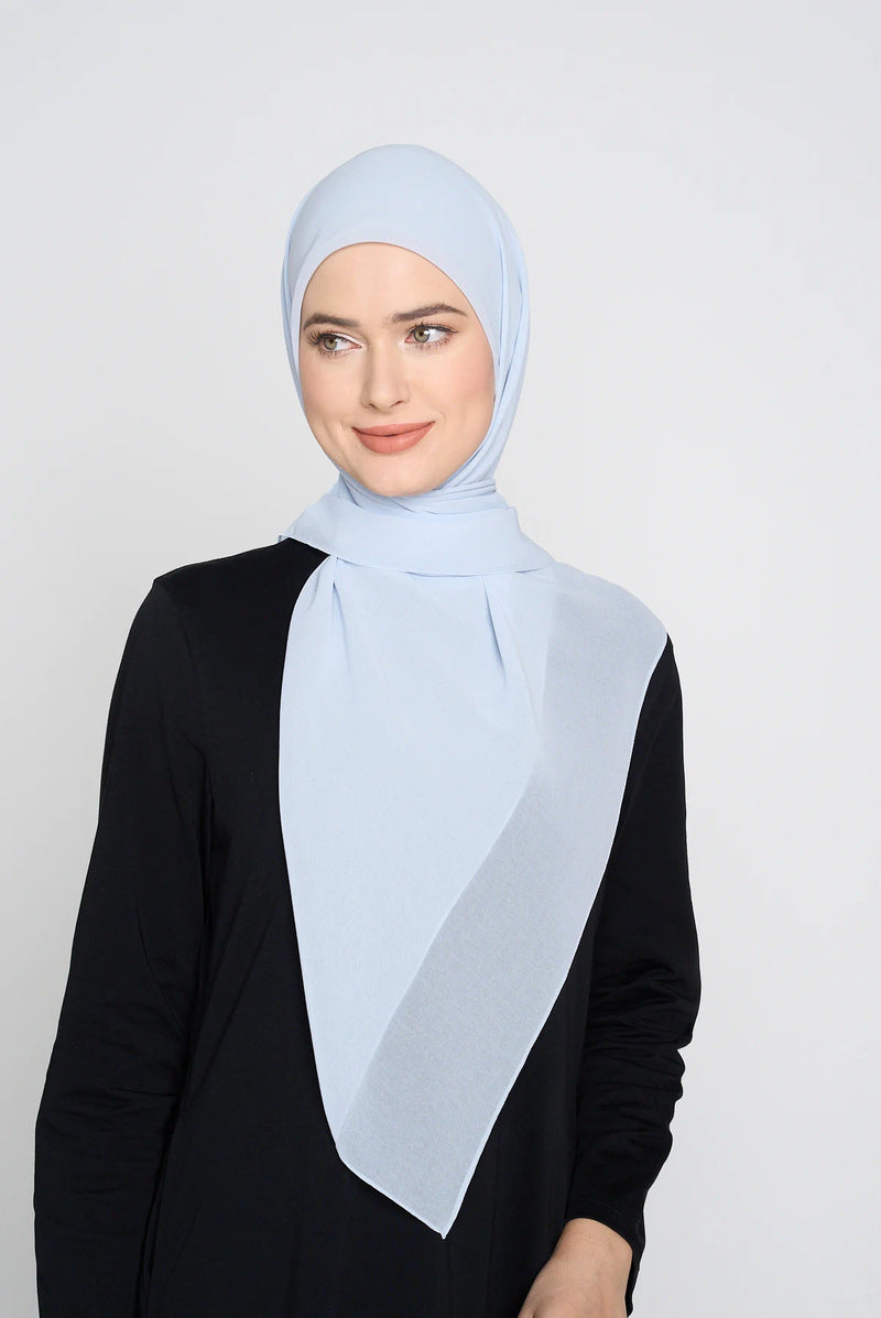 text -- georgette powder blue