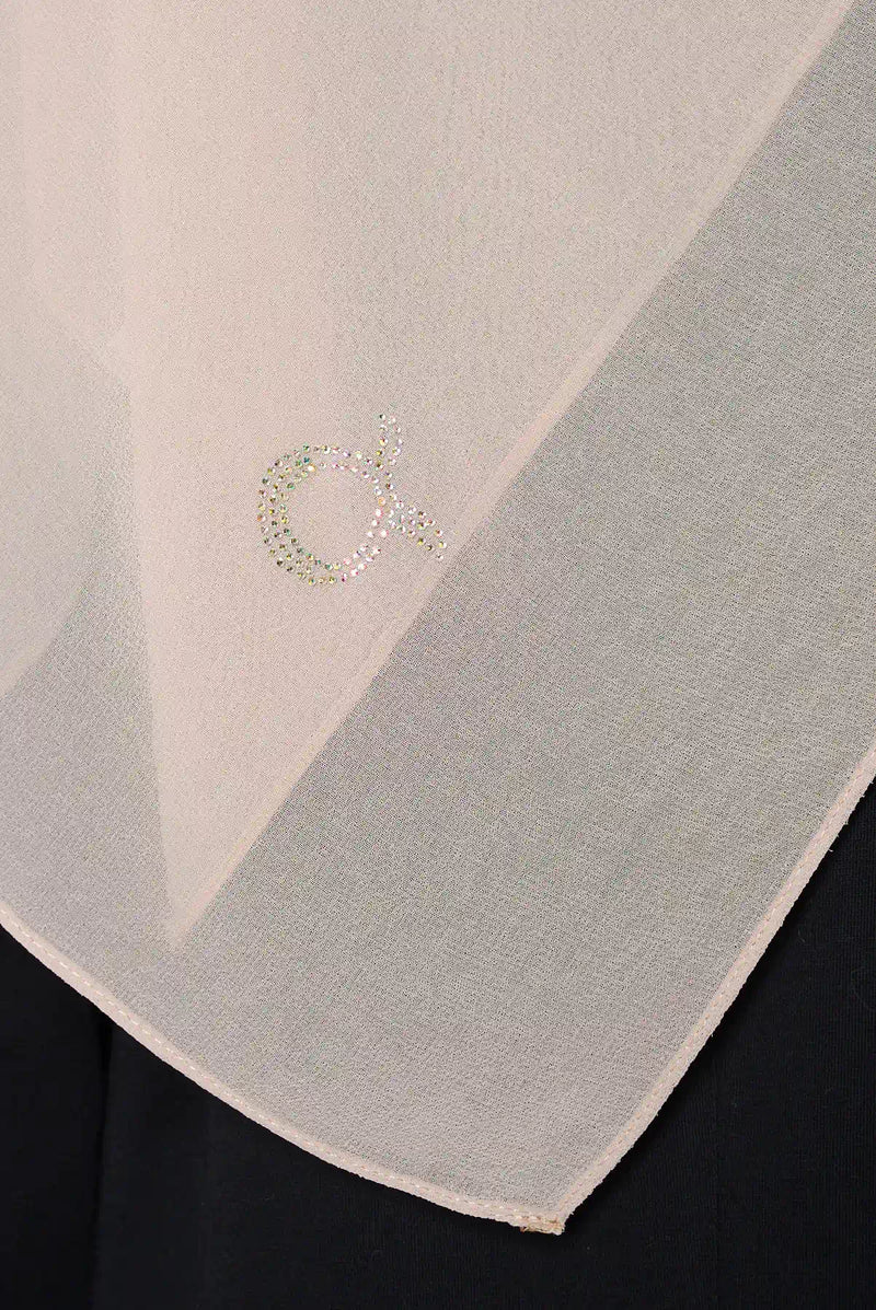 text -- georgette soft greige