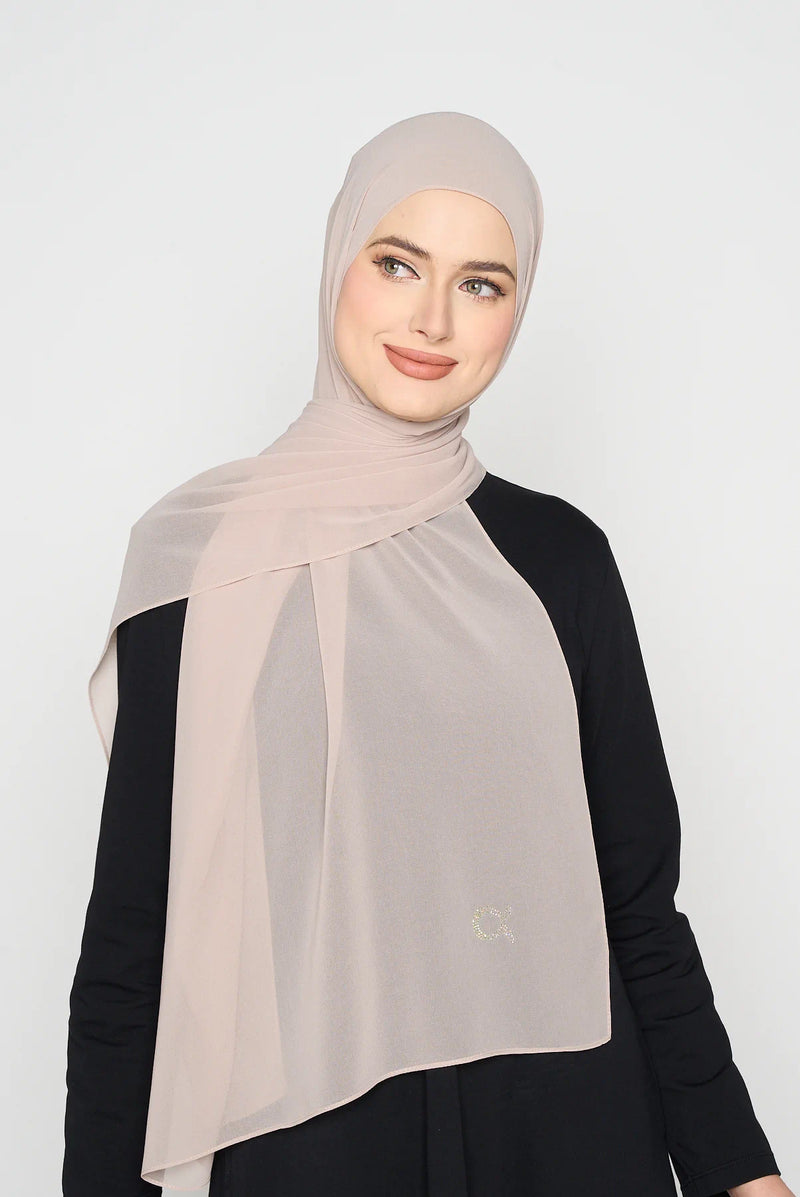 stretch easy GEORGETTE shawl with italian hem