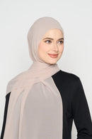 text -- georgette soft greige