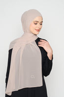 text -- georgette soft greige