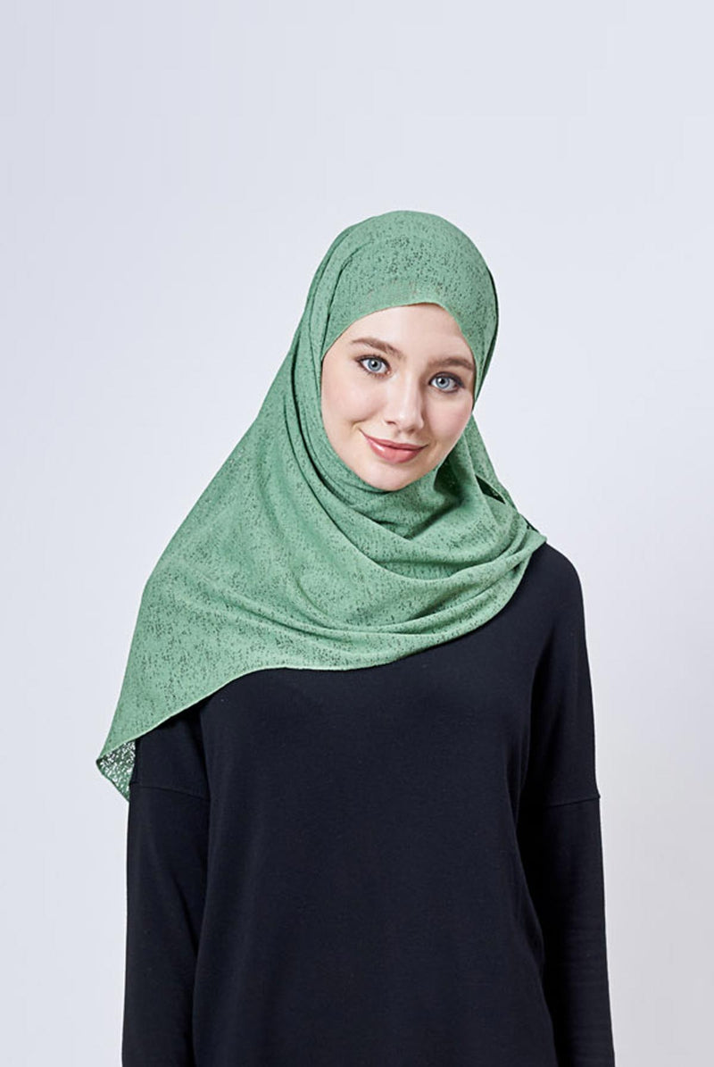 with-lace Ironfree™ scarf in TECHNICAL