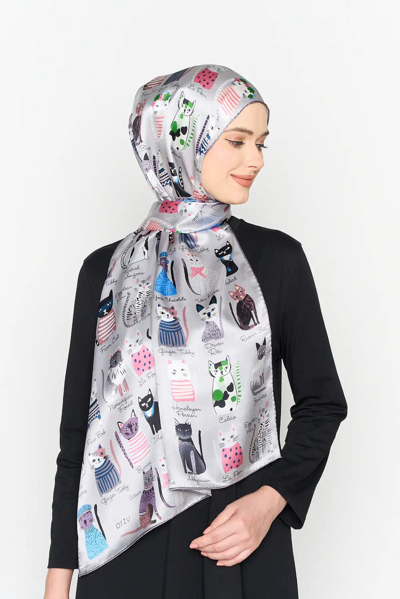 text -- cats elegant grey