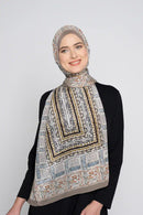 dreamy graphic CREPEDECHINE SILK long scarf