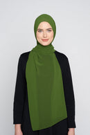 text -- georgette vintage green