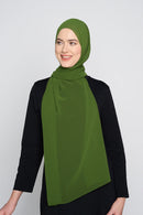 text -- georgette vintage green