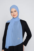 text -- georgette stone blue