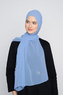 text -- georgette stone blue