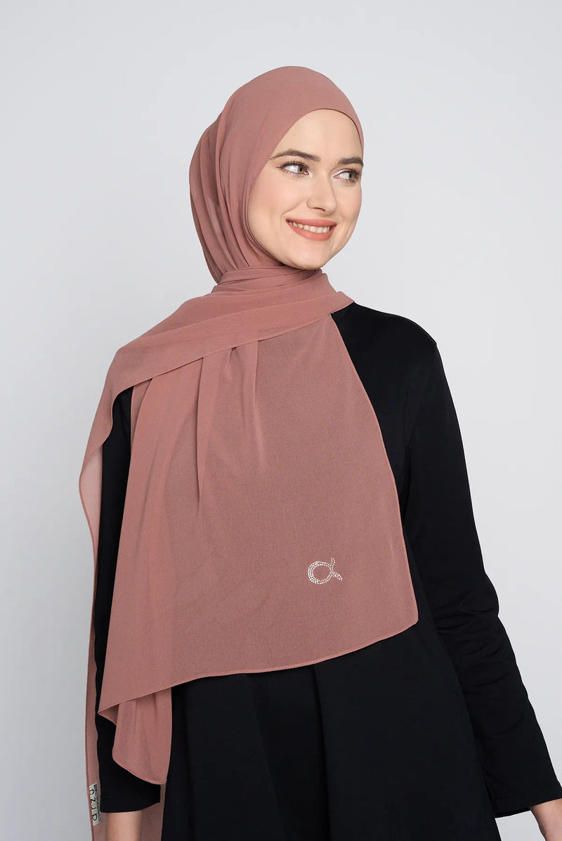 stretch easy GEORGETTE shawl with italian hem