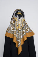 text -- golden emblem