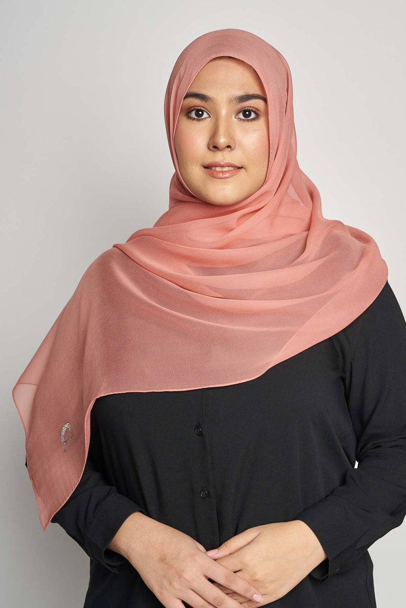text -- crepe silk alluring coral
