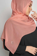 text -- crepe silk alluring coral