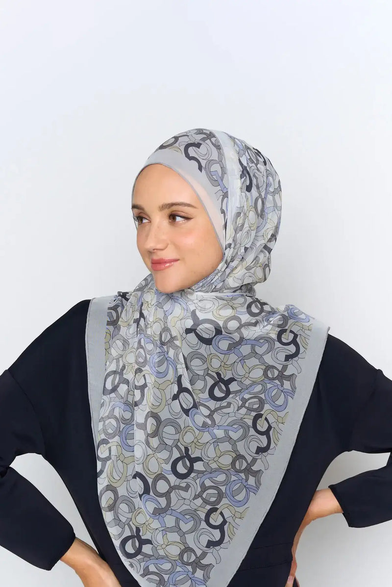 arzu mosaic scarf CREPE SILK