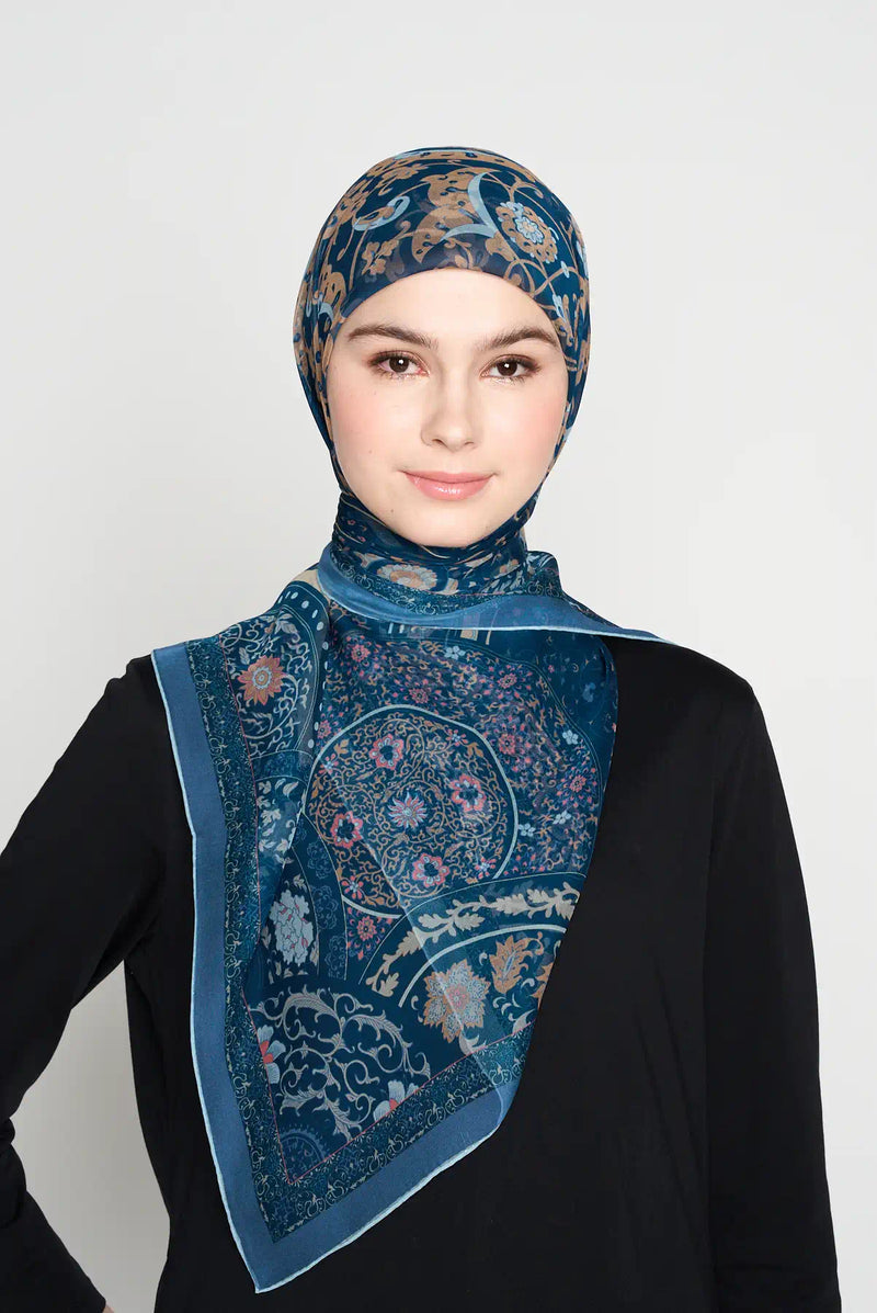 text -- blossom denim blue