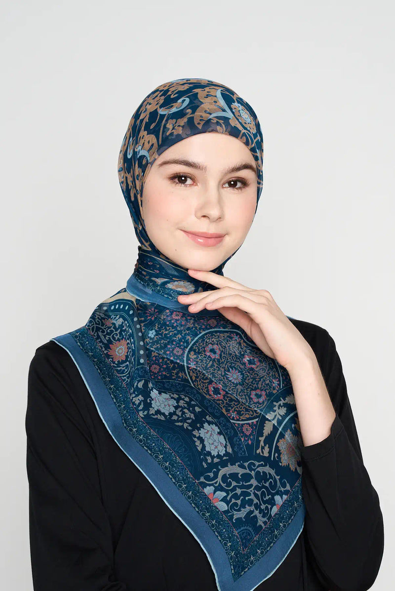 text -- blossom denim blue