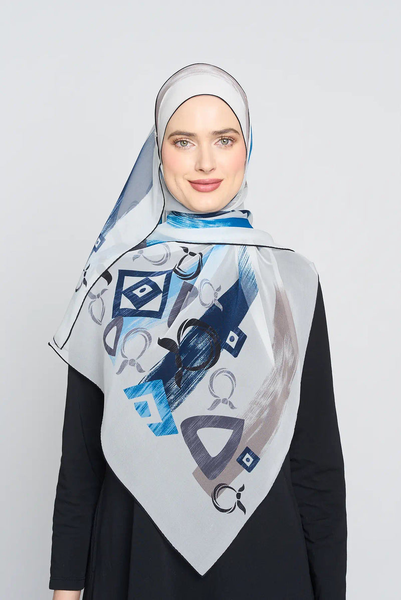 text -- charms denim white