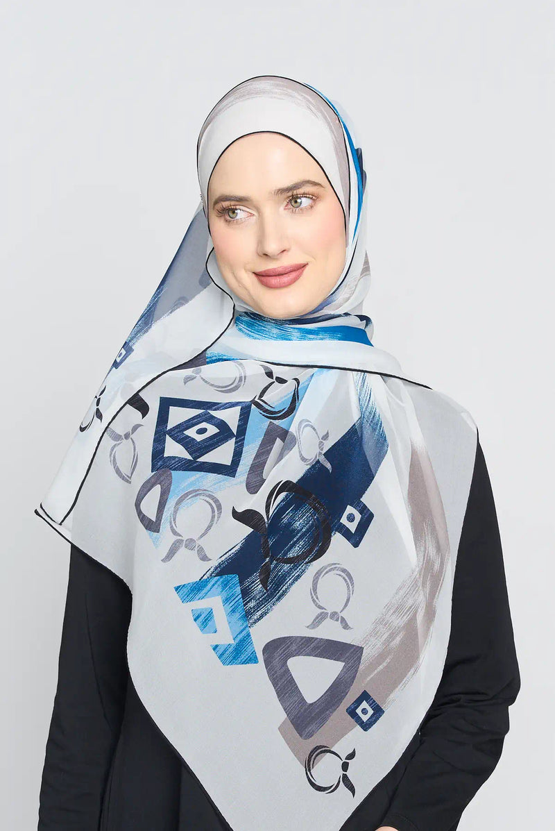 text -- charms denim white