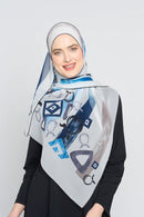 text -- charms denim white