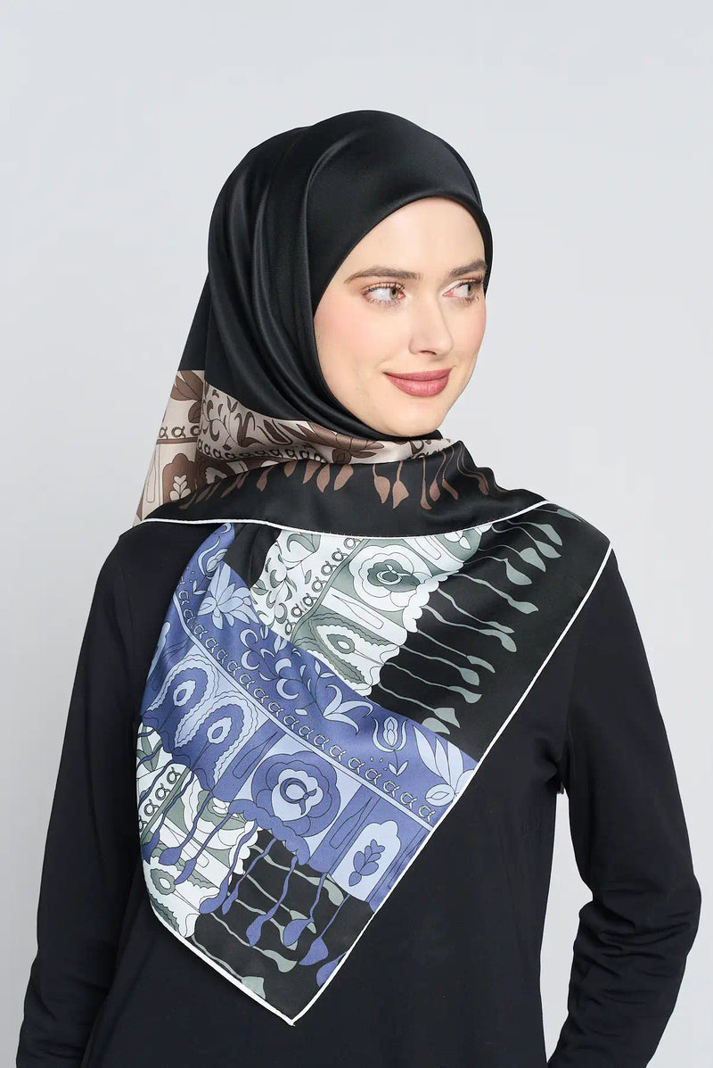 text -- tassels sophisticated black