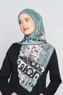 text -- tassels stone green