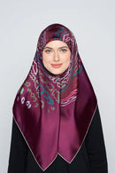 text -- reversible maroon and royal indigo