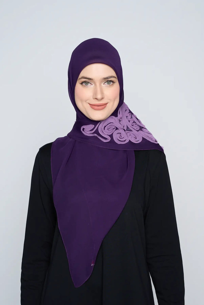bunga veil square CREPE SILK Large