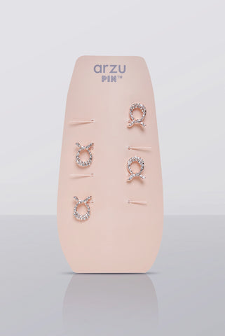 arzu ‘a’ crystal pin set (4pc)