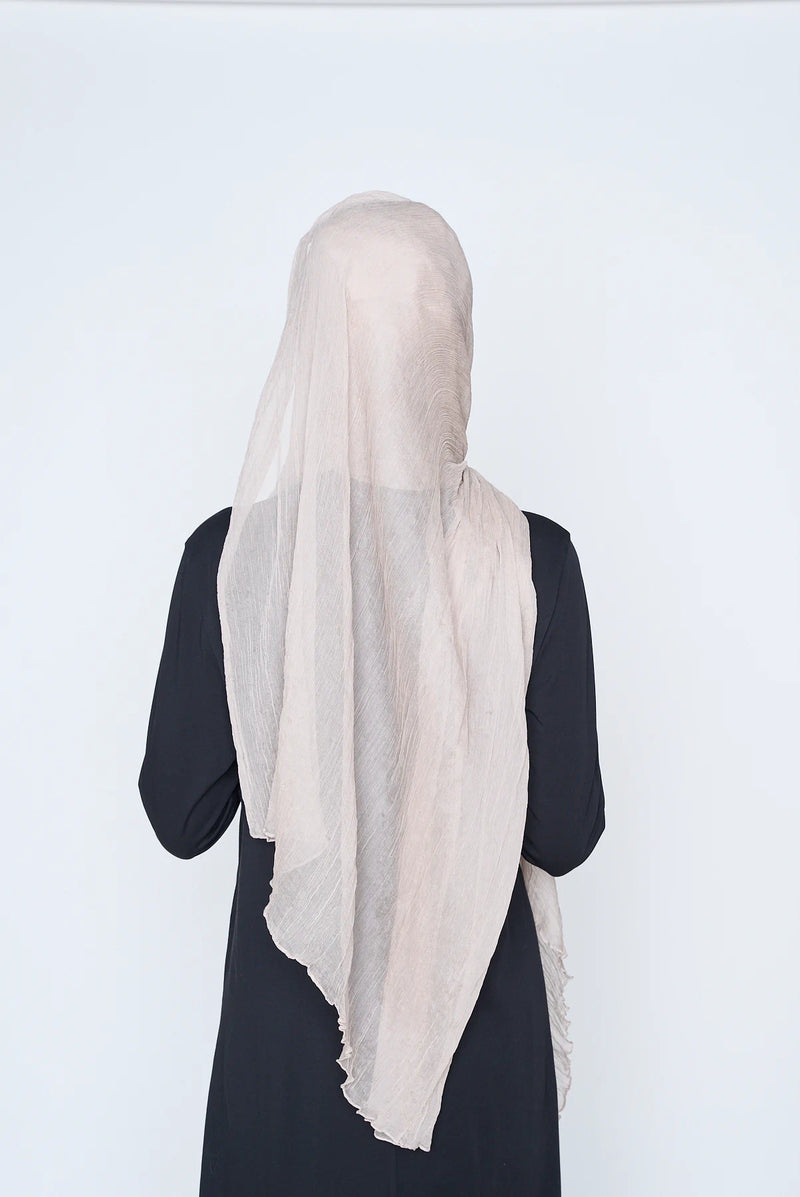 text -- chiffon silk taupe