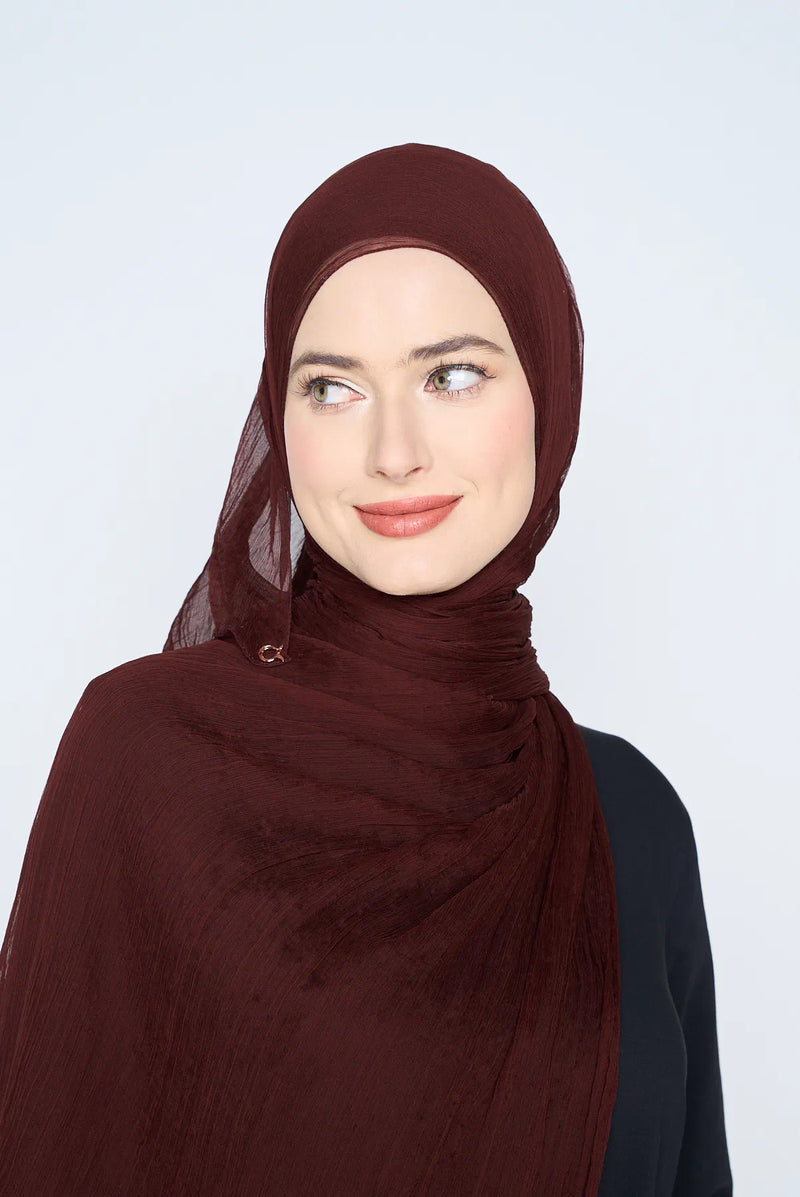 text -- chiffon silk deep plum