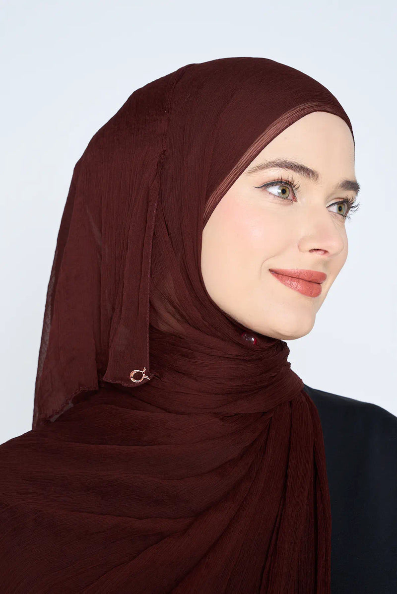 text -- chiffon silk deep plum