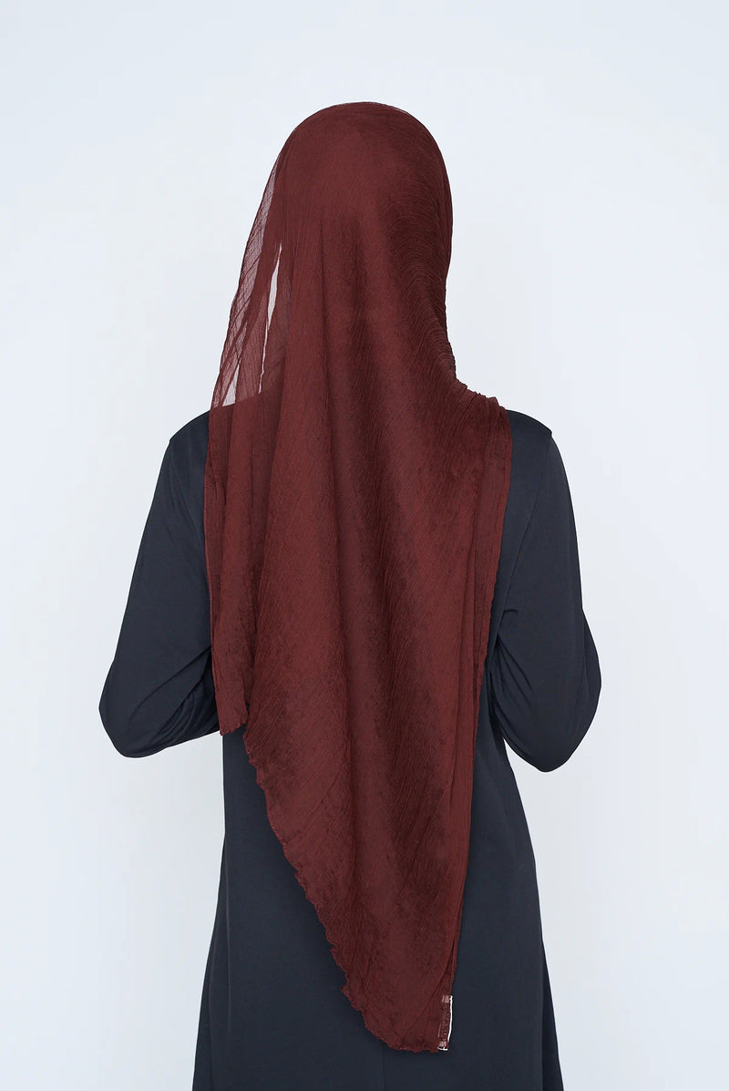 text -- chiffon silk deep plum