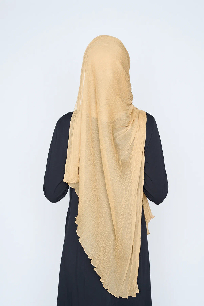 text -- chiffon silk soft mustard