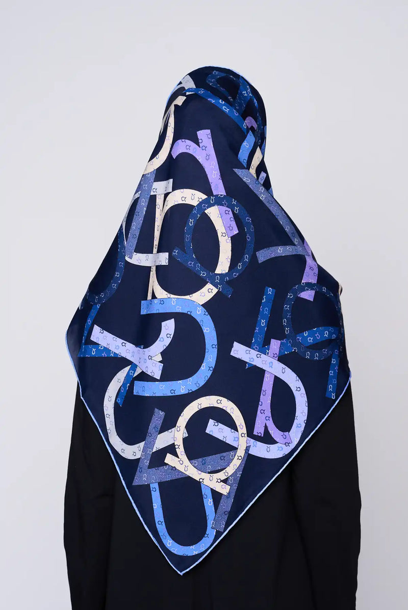 text -- signature navy blue