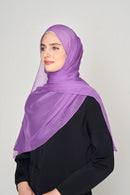 text -- crepe silk deep purple