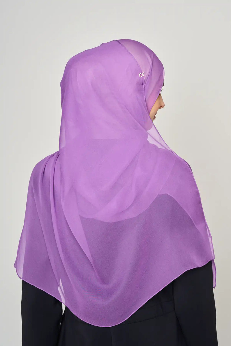 text -- crepe silk deep purple